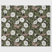 Papier Cadeau Fleurs de lune et sphinx Mois (Plat)