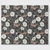Papier Cadeau Fleurs de lune et sphinx Moths 2 (Plat)