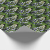 Papier Cadeau Fleurs de Lupine Bleu Sauvage Motif naturel (Coin)