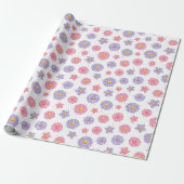 Papier Cadeau Fleurs de marguerite (Déroulé)