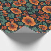 Papier Cadeau Fleurs de Nasturtium à motifs floraux (Coin)