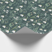 Papier Cadeau Fleurs de neige blanches (Coin)