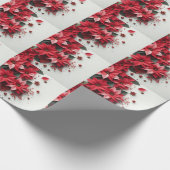 Papier Cadeau Fleurs de Noël (Coin)