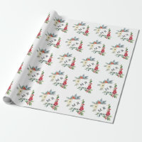 Fleurs de Noël d'hiver Berries Monogramme