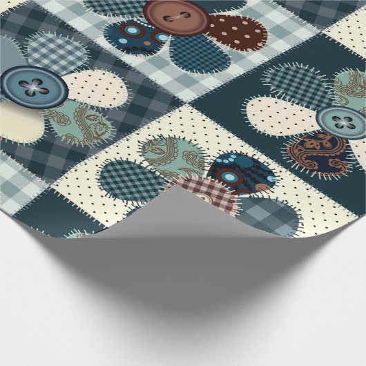 Papier Cadeau Fleurs de Patchwork (Coin)