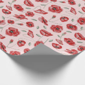 Papier Cadeau Fleurs de pavot (Coin)