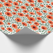 Papier Cadeau Fleurs de pavot à motifs floraux (Coin)