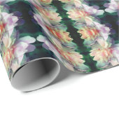 Papier Cadeau Fleurs de pivoine rose Multipliées Abstraites (Coin rond)