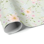Papier Cadeau Fleurs de prairie anglaise (Coin rond)