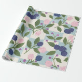 Papier Cadeau Fleurs de Prairie de Myrtille (Déroulé)