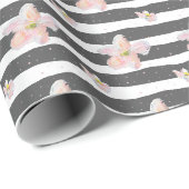 Papier Cadeau Fleurs de printemps (Coin rond)