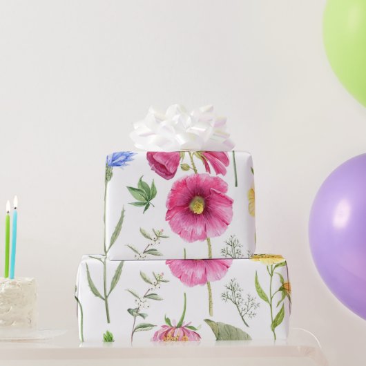 Papier Cadeau Fleurs de printemps (Cadeaux de fête)