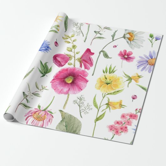 Papier Cadeau Fleurs de printemps (Déroulé)