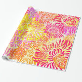 Papier Cadeau Fleurs de printemps colorées (Déroulé)