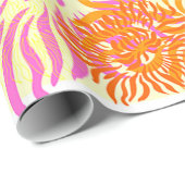 Papier Cadeau Fleurs de printemps colorées (Coin rond)