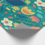 Papier Cadeau Fleurs de printemps colorées motif (Coin)