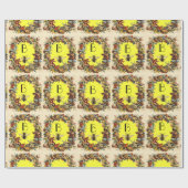 PAPIER CADEAU FLEURS DE PRINTEMPS HONEY BEE / MONOGRAMME DE L'AP (Plat)