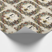 PAPIER CADEAU FLEURS DE PRINTEMPS HONEY BEE / MONOGRAMME DE L'AP (Coin)