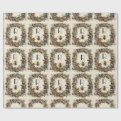 PAPIER CADEAU FLEURS DE PRINTEMPS HONEY BEE / MONOGRAMME DE L'AP (Plat)