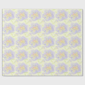 Papier Cadeau Fleurs de printemps (violet/jaune) (Plat)