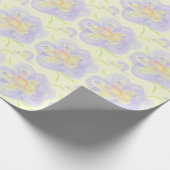 Papier Cadeau Fleurs de printemps (violet/jaune) (Coin)