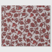 Papier Cadeau Fleurs de promotion Bohème Chic Floral Boho Gris (Plat)