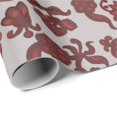 Papier Cadeau Fleurs de promotion Bohème Chic Floral Boho Gris (Coin rond)