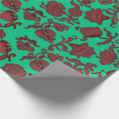 Papier Cadeau Fleurs de promotion Bohème Chic Floral Boho Vert (Coin)