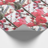 Papier Cadeau fleurs de prune fleurs rose de printemps 2 papier  (Coin)