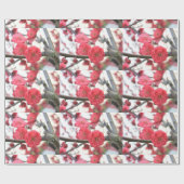 Papier Cadeau fleurs de prune fleurs rose de printemps 2 papier  (Plat)