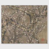 Papier Cadeau Fleurs de prunes blanches et lune par Ito Jakuchu (Plat)