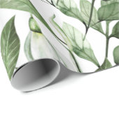 Papier Cadeau Fleurs de ressort d'aquarelle (Coin rond)