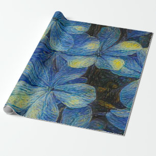 Papier Cadeau Fleurs de rêve dans le style art Vincent Van Gogh.
