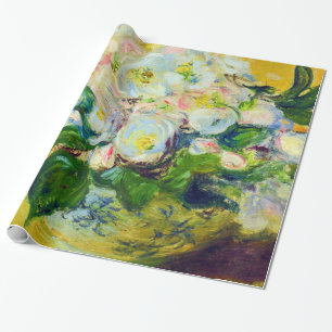 Papier Cadeau Fleurs de rose de Noël