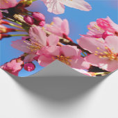Papier Cadeau Fleurs de Sakura rose délicates (Coin)