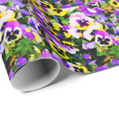 Papier Cadeau fleurs de sansy (Coin rond)