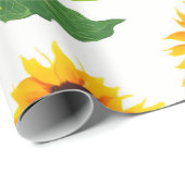 Papier Cadeau Fleurs de soleil (Coin rond)