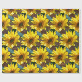 Papier Cadeau Fleurs de soleil (Plat)