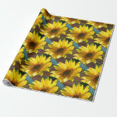 Papier Cadeau Fleurs de soleil (Déroulé)