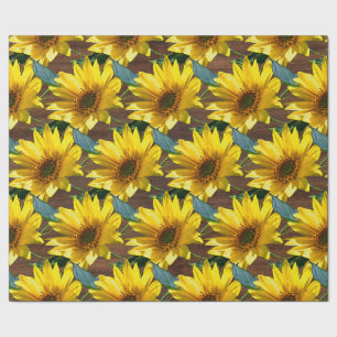 Papier Cadeau Fleurs de soleil