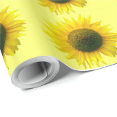 Papier Cadeau Fleurs de soleil (Coin rond)