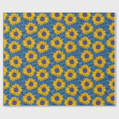 Papier Cadeau Fleurs de soleil (Plat)