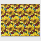 Papier Cadeau Fleurs de soleil (Plat)