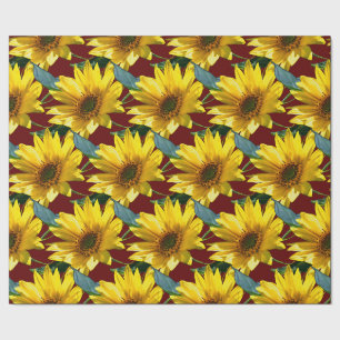 Papier Cadeau Fleurs de soleil