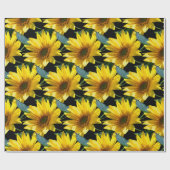 Papier Cadeau Fleurs de soleil (Plat)