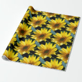 Papier Cadeau Fleurs de soleil (Déroulé)
