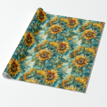 Fleurs de soleil aquarelle (Lumière)