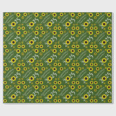 Papier Cadeau Fleurs de soleil Country Graduation Party Green (Plat)