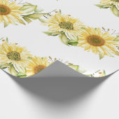Papier Cadeau Fleurs de soleil doux (Coin)