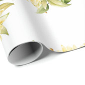 Papier Cadeau Fleurs de soleil doux (Coin rond)